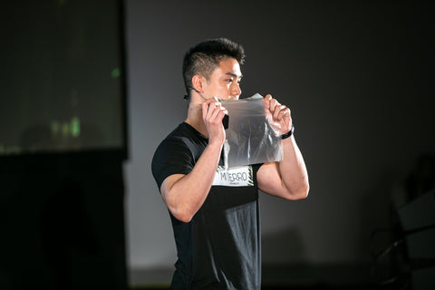 Robert demonstrating Mi Terro material